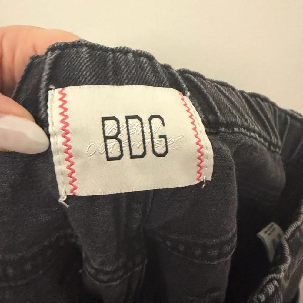 Urban‎ Outfitters BDG Pull On Baggy Denim Shorts Black